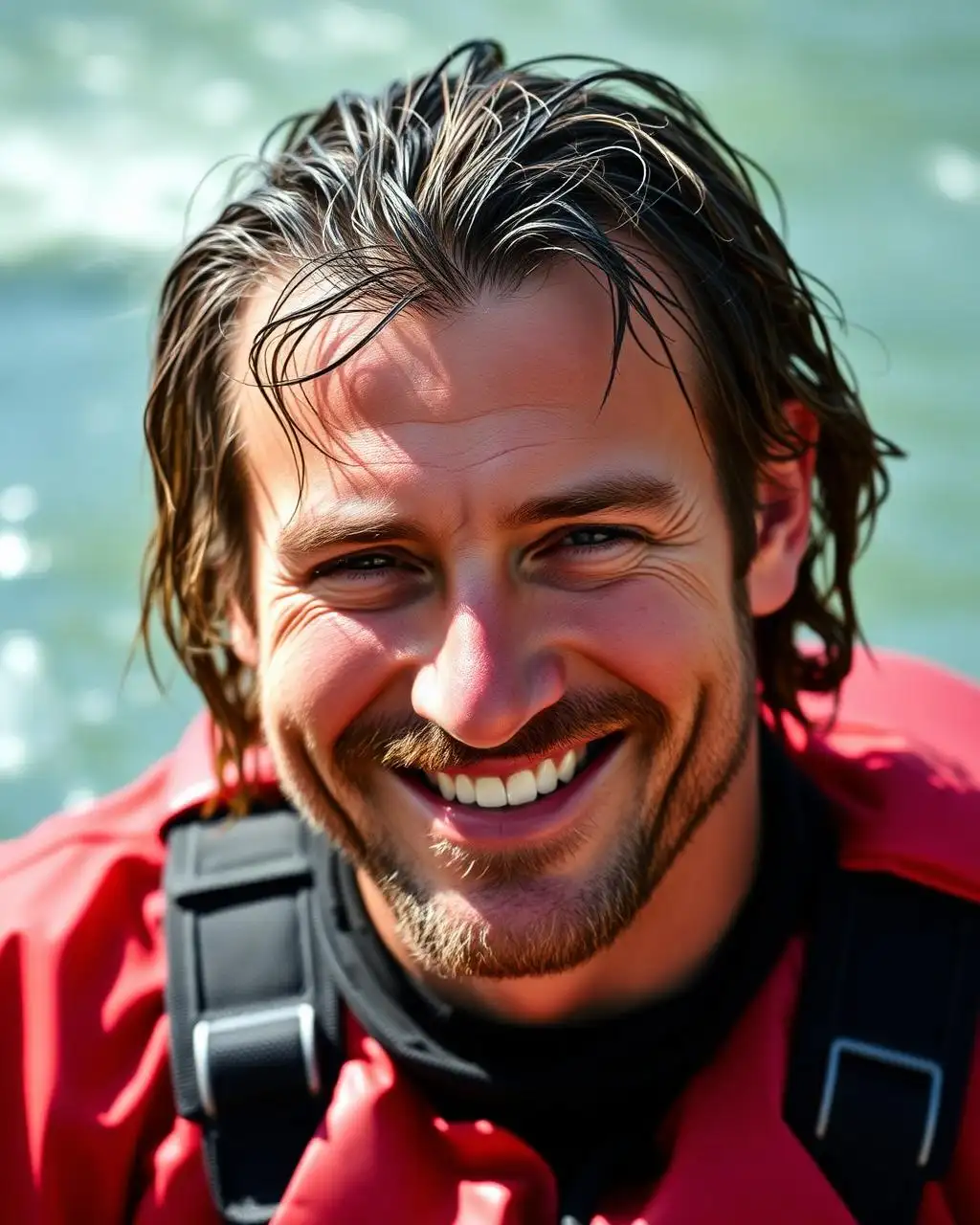 Hamza, local rafting guide from Konjic, with a paddle by the Neretva